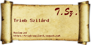 Trieb Szilárd névjegykártya